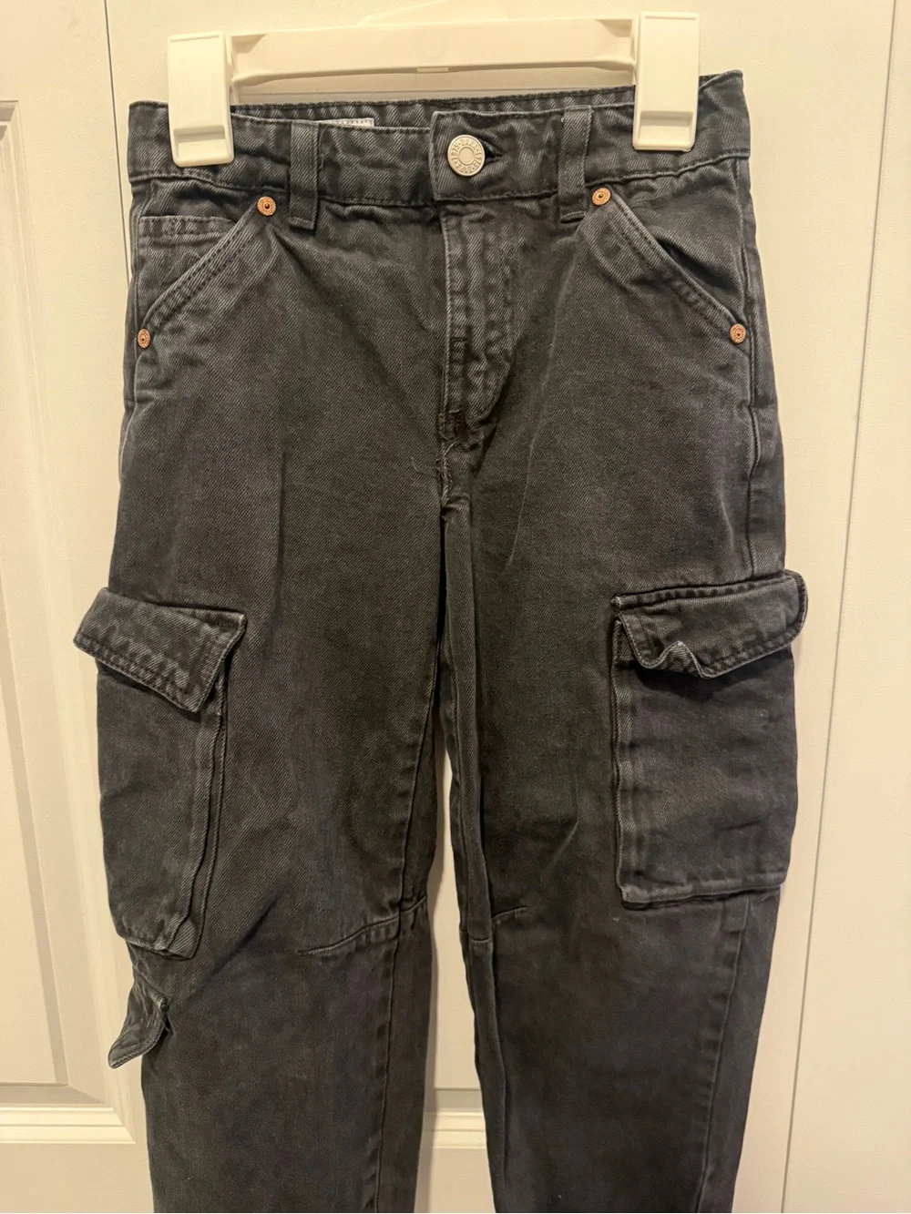 ZARA Boys Black Cargo Jeans